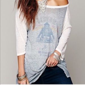 We The Free by Free People graphic 3/4 length tee